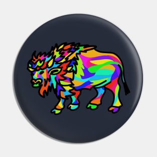 A Colorful Buffalo in Buffalo Pin