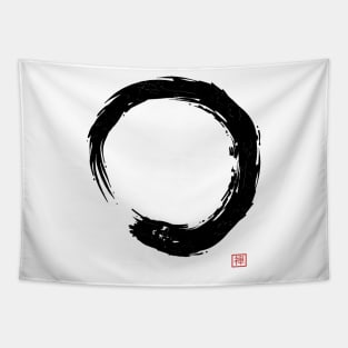 Calligraphy Enso Circle Zen Buddhism Tapestry