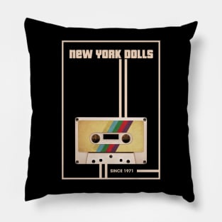 New York Dolls Music Retro Cassette Tape Pillow