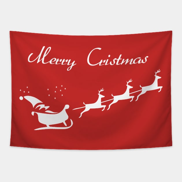 Merry Cristmas Tapestry by herecometosun