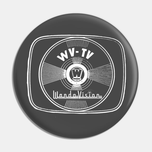 Retro TV logo Wanda Television Pin by Diversions pop culture designs