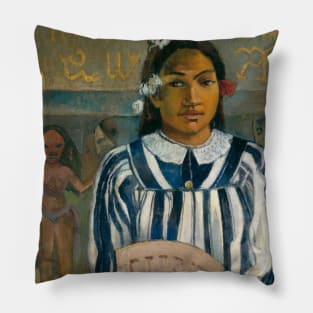 The Ancestors of Tehamana Or Tehamana Has Many Parents by Paul Gauguin Pillow