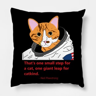 Famous Cats - Neil Pawstrong Pillow