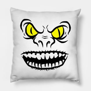 Troll face with yellow eyes Pillow
