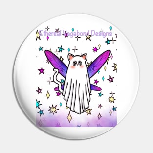 Ghost Cat Fairy Pin