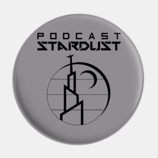 Podcast Stardust Black Logo Pin