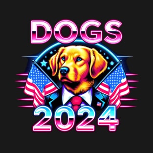 Dogs 2024 Funny Political Humor Election Graphic T-Shirt