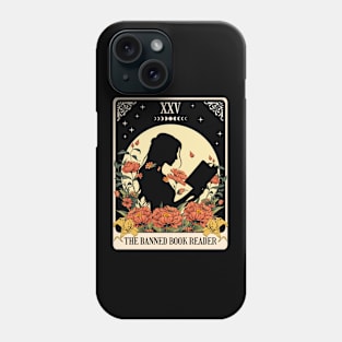 The Banned Book reader tarot card mystical design in ivory Phone Case