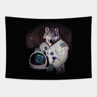 Wolfy Goes to Mars Tapestry