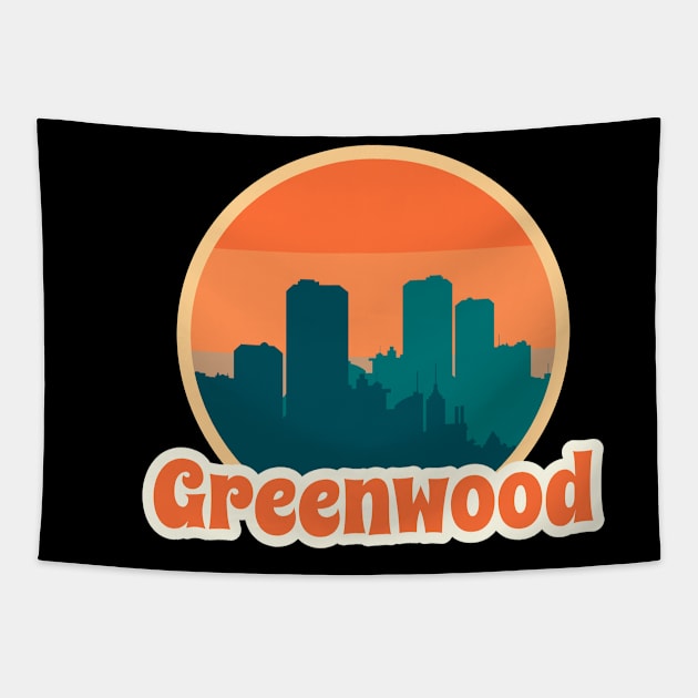 Vintage Greenwood Tapestry by Insert Place Here