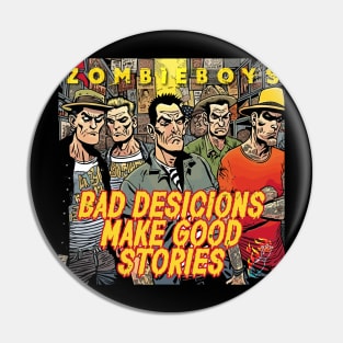 fake band t-shirt. zombie boys. Pin