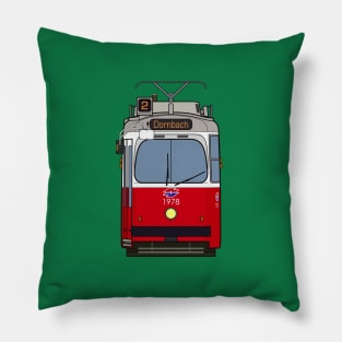 Vienna Tram (E2) Pillow