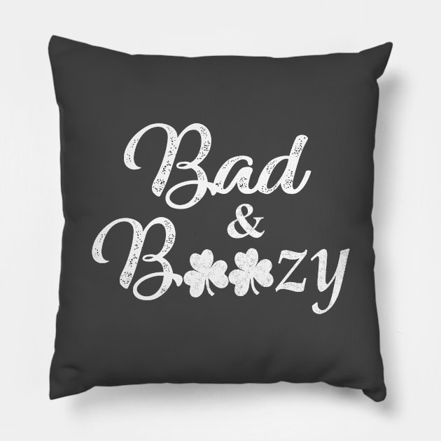 Bad And Boozy Pillow by Kaleidoart