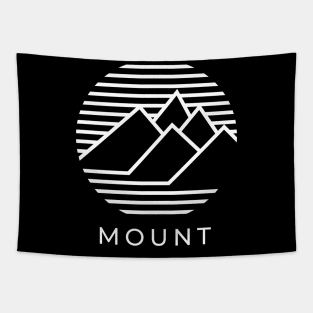 Retro Monochrome Mount Tapestry