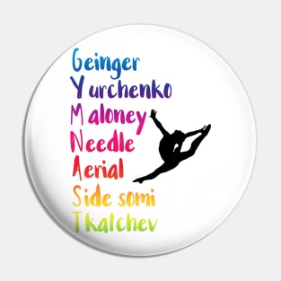 Gymnast Acrostic Pin