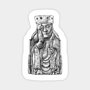 Royal Grace: The Lewis Chessmen Queen Design Magnet