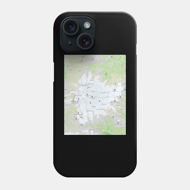 Russian Heights: Elbrus Contour Lines Phone Case by senaru