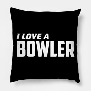 I Love a bowler Pillow