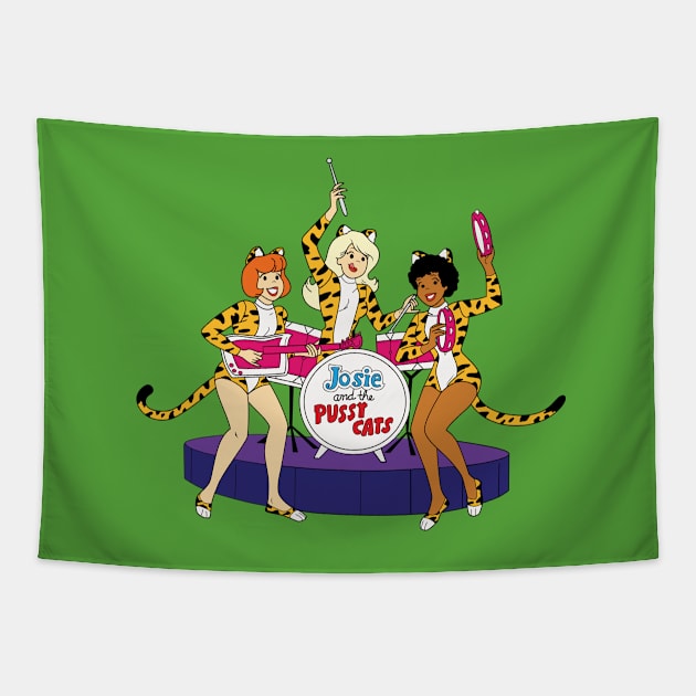 Girl Band Tapestry by Plan8