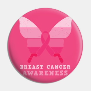 Breast Cancer Awareness Butterfly Pin