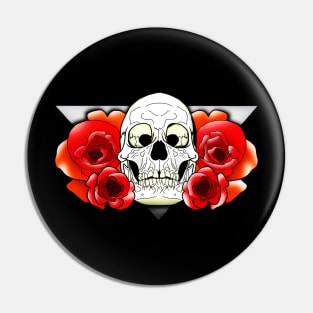 Skull Rose Pin