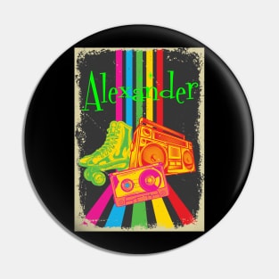 Alexander Vintage 80's Skates Boombox Pin