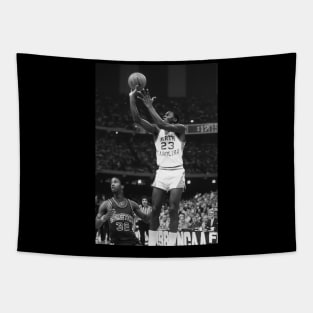 BASKETBALLART -JORDAN BLACK WHITE 21 Tapestry