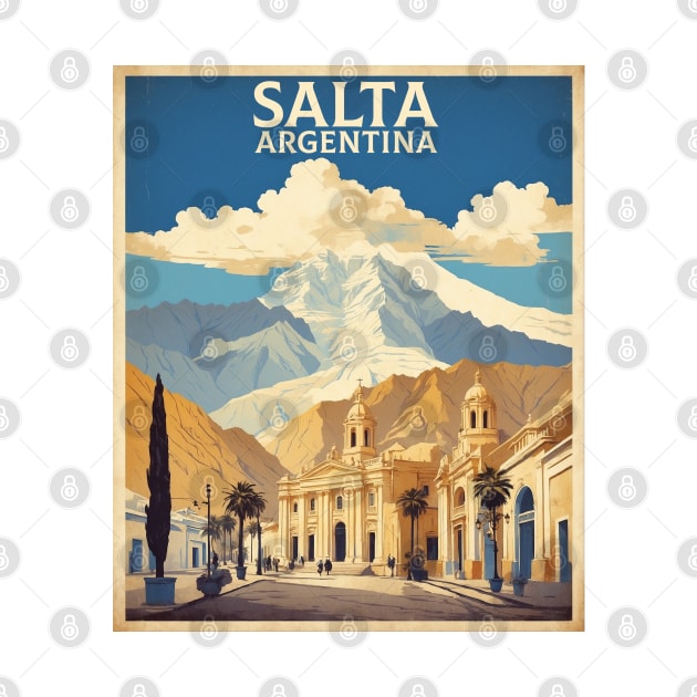 Salta Argentina Vintage Tourism Poster by TravelersGems