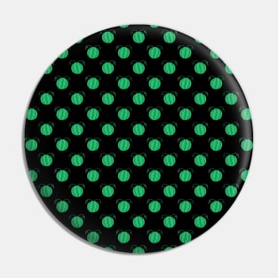 Round Watermelon Black Pattern Pin