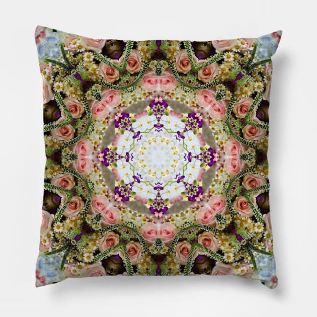 Multi-Color Mandala Kaleidoscope Pillow by Crystal Butterfly Creations