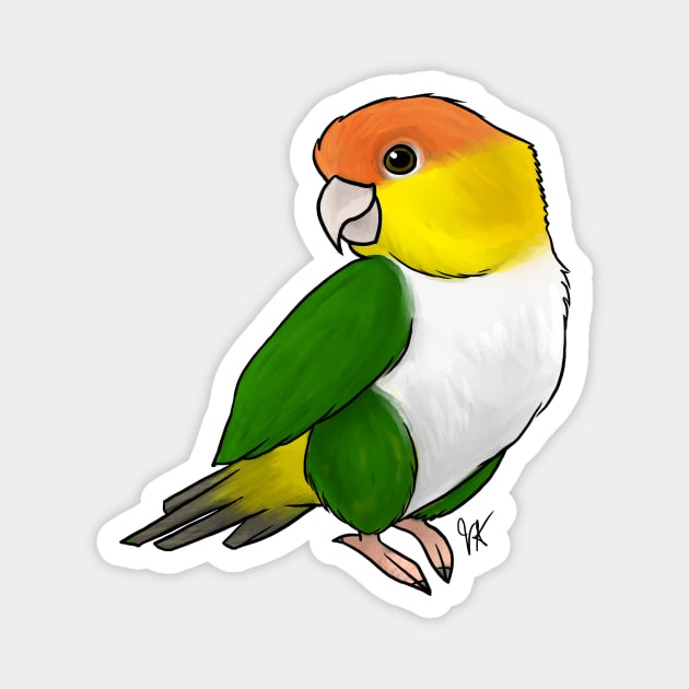 Bird - Caique - Green Thighed Magnet by Jen's Dogs Custom Gifts and Designs