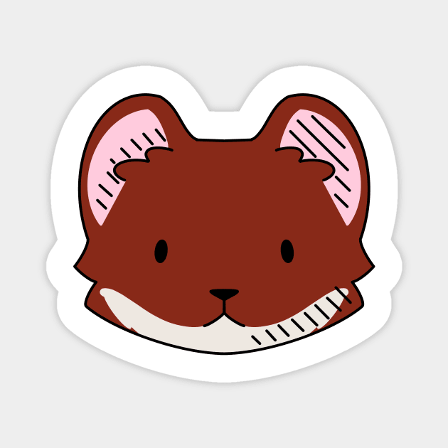 Weasel Head Magnet by naturalhabitatshorts