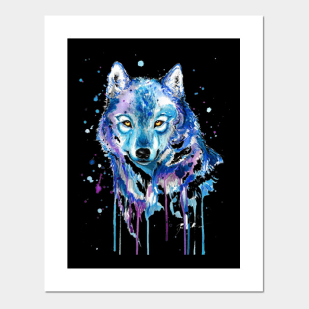 The Wolf Paint Splatter Wolf Painting Posters And Art Prints