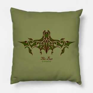 The Bat - green Pillow