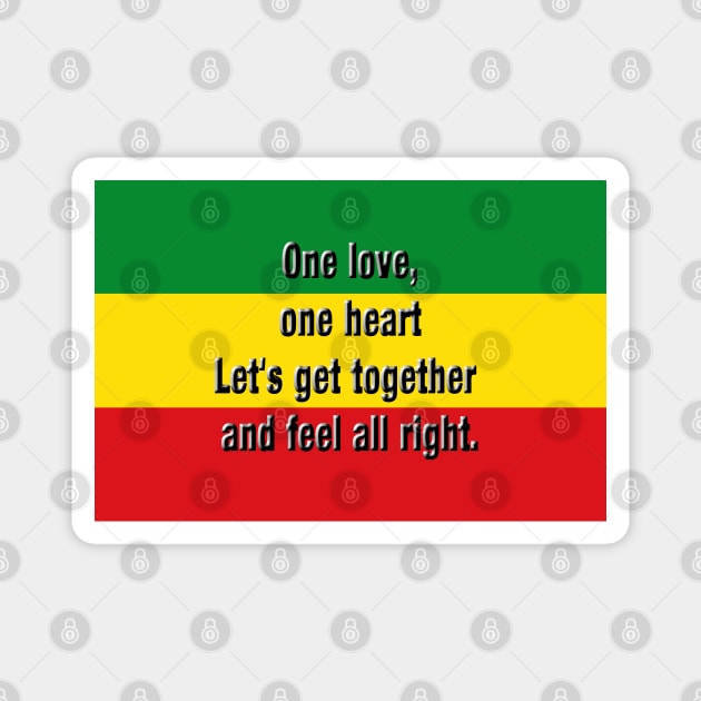 One love Rasta flag Magnet by MasterChefFR