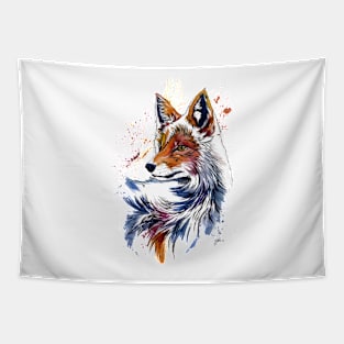 FOX Colorful Watercolor Tapestry