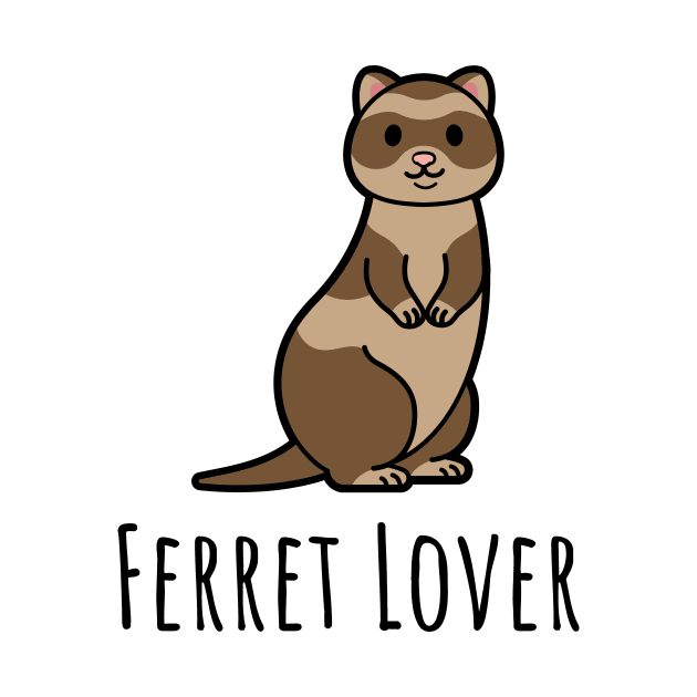 Ferret Lover Cute Comic Animal by BlueTodyArt