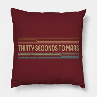 Thirty Seconds To Mars Retro Lines Pillow