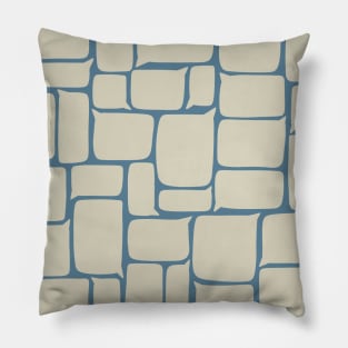 speech bubble pattern - blue Pillow