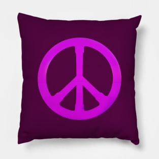 purple peace symbol Pillow