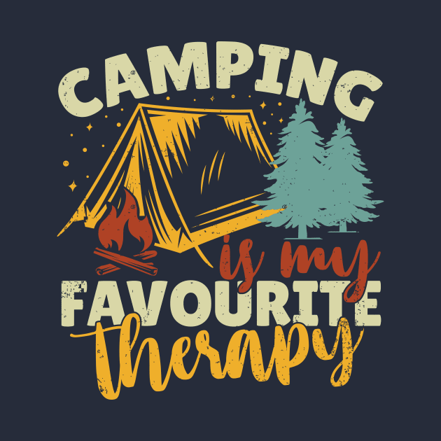 Camping Is My Favorite Therapy by BadrooGraphics Store