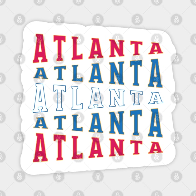 TEXT ART USA ATLANTA Magnet by LAVA-ROMA-NOVA