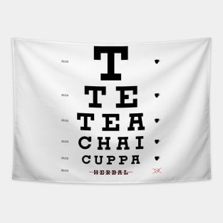 Tea Eye Chart Tapestry