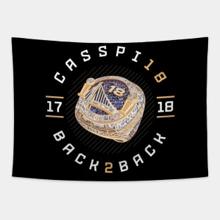 Omri Casspi 18 Back 2 Back Championship Ring 2017-18 Tapestry