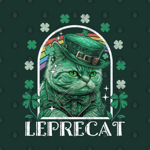 Leprecat Funny Saint Patrick's Day Cat Leprechaun by Wasabi Snake