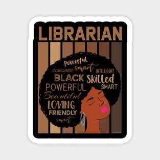 Librarian Melanin African American Woman Reading Lover Magnet