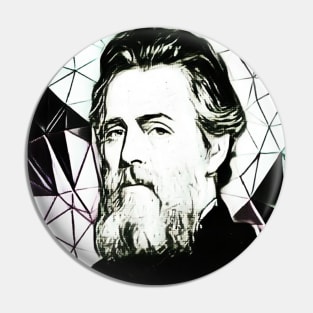 Herman Melville Black and White Portrait | Herman Melville Artwork 4 Pin