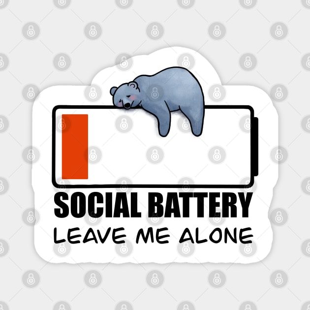 Social battery Magnet by Alies