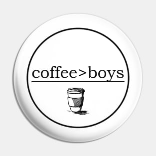 No. 1 Coffee over Boys Pin