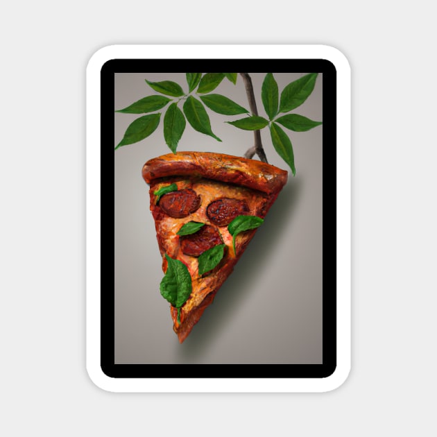 Growing Pizza Magnet by maxcode